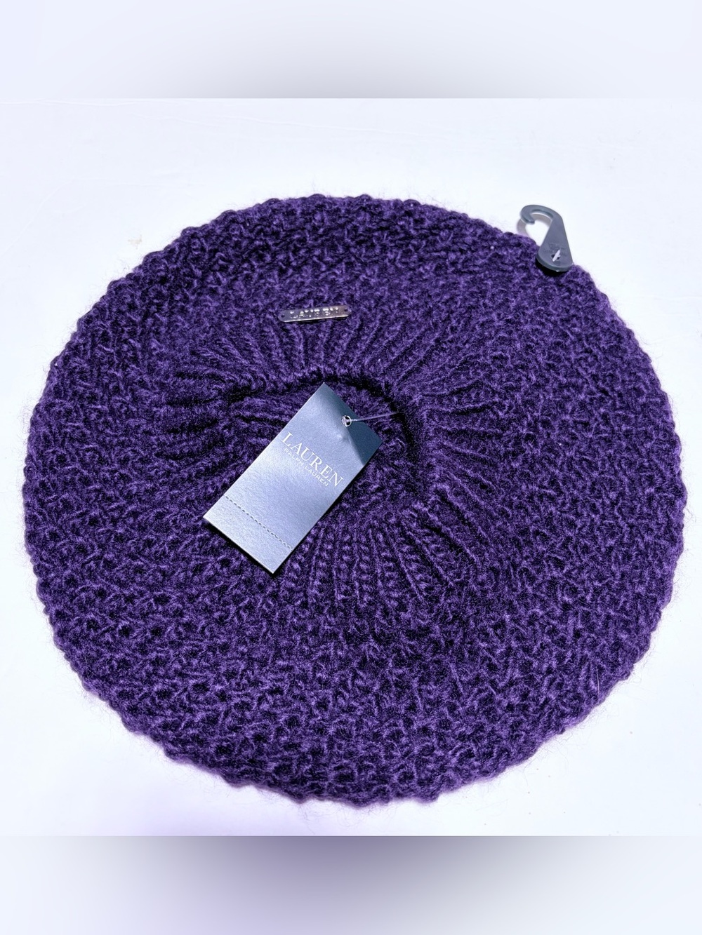 Lauren Ralph Lauren Women’s Knit Acrylic Beret Purple